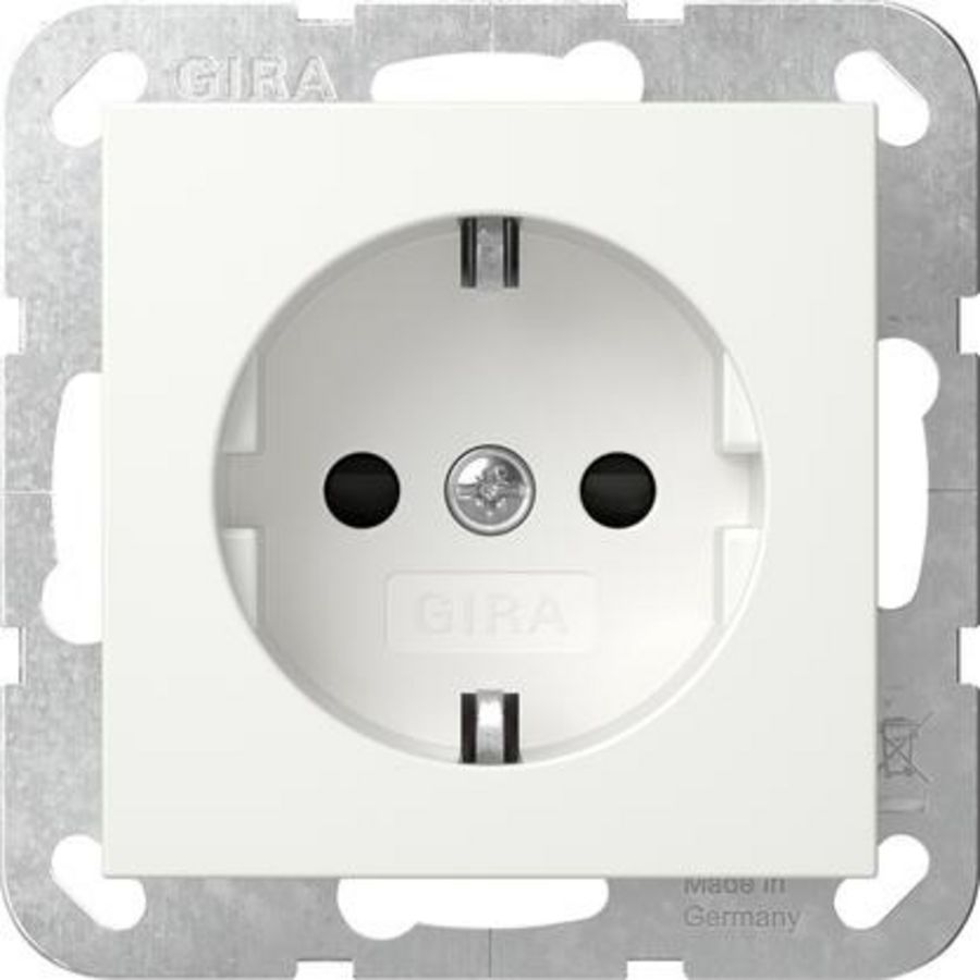 wandcontactdoos met randaarde Safety Plus SRK System 55 zuiver wit m