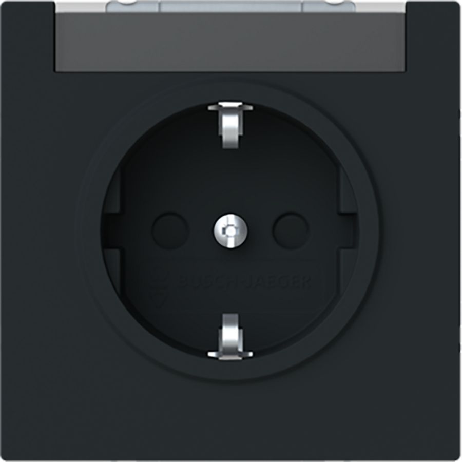 Wandcontactdoos randaarde clips inb art-matzwart Safety+ (20 EUCNB-45M)