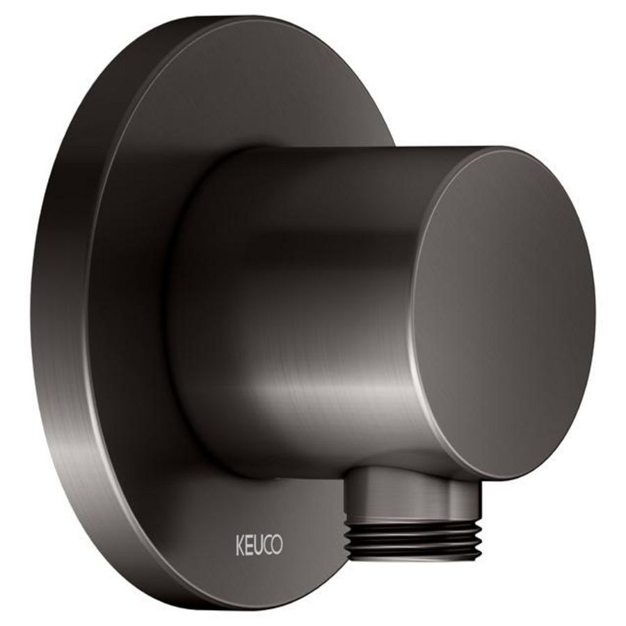 Slangaansl/DN 15/rond m/terugstroombeveiliging titaanzwart g