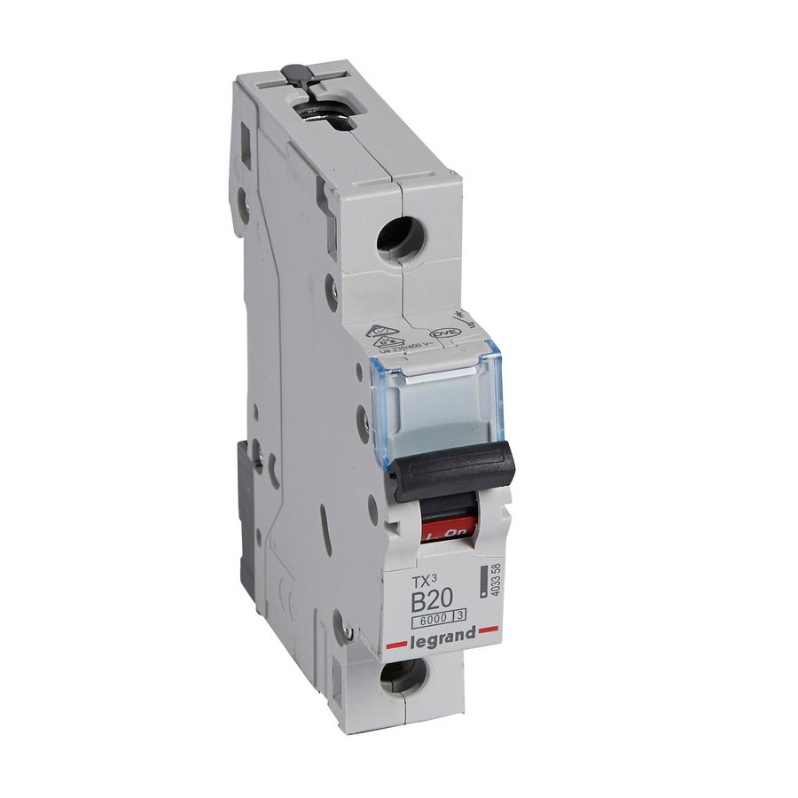 Installatieautomaat MCB TX3 1-polig B-karakteristiek 20A 6000A