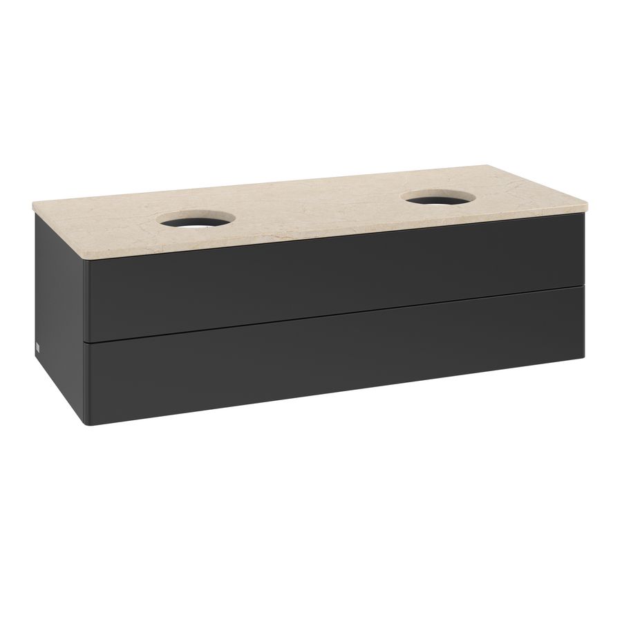 Wastafelonderkast Antao 1200x360x500mm Black Matt Lacquer K24013PD
