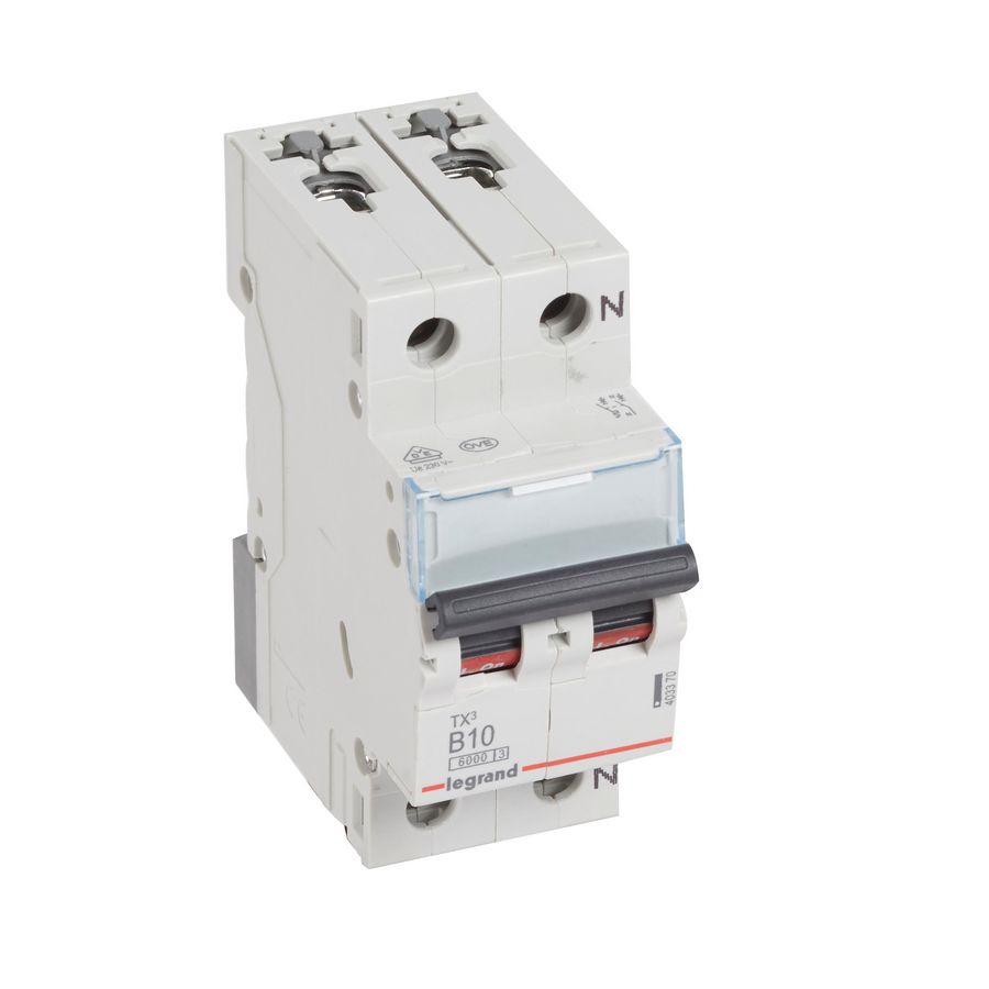 Installatieautomaat MCB TX3 1-polig + Nul B-karakteristiek 10A 6000A