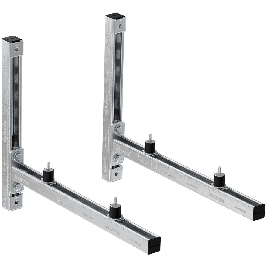 PROMO Set a 2st. wandrailconsoles/aircobeugels KSU-S 600mm incl. dempers + bevestigingsmateriaal(553738 / 562191)