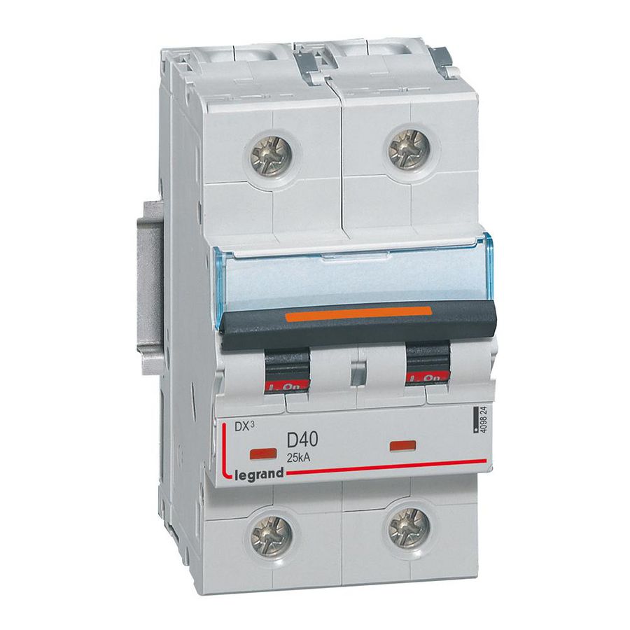 Installatieautomaat 2-polig D-karakteristiek 40A 25kA DX³ DIN