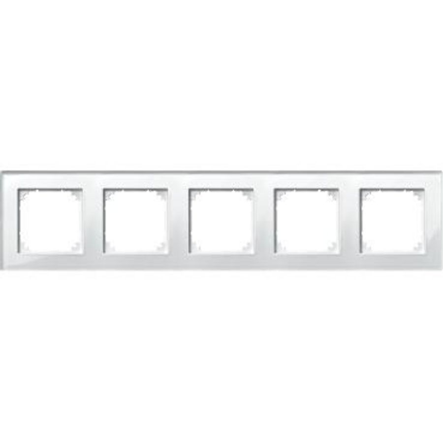 Afdekraam M-Elegance 5-voudig Glas Briljantwit Systeem M