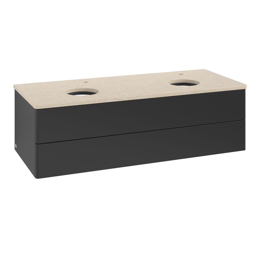 Wastafelonderkast Antao 1200x360x500mm Black Matt Lacquer K24053PD