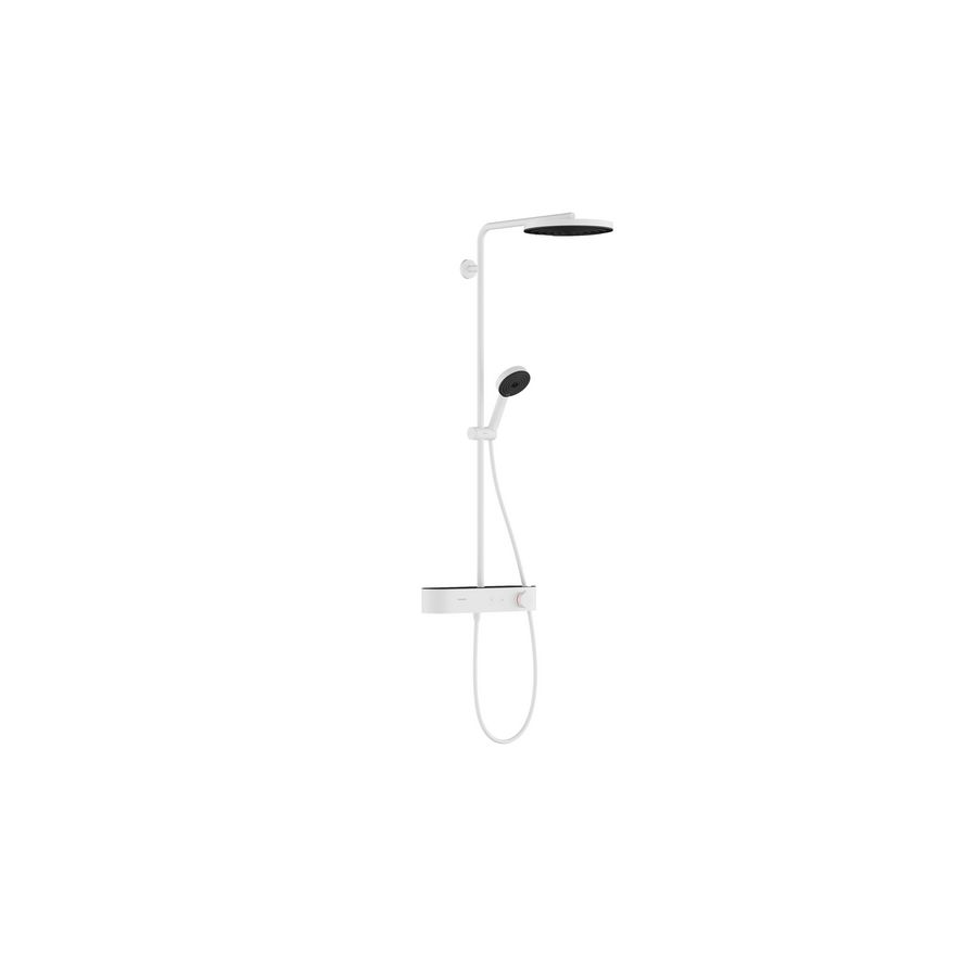 Pulsify S Showerpipe 260 1 straalsoort met ShowerTablet Select 400 mat wit
