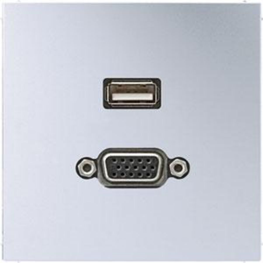 Afdekking aluminium voor USB/VGA LS VVE=10