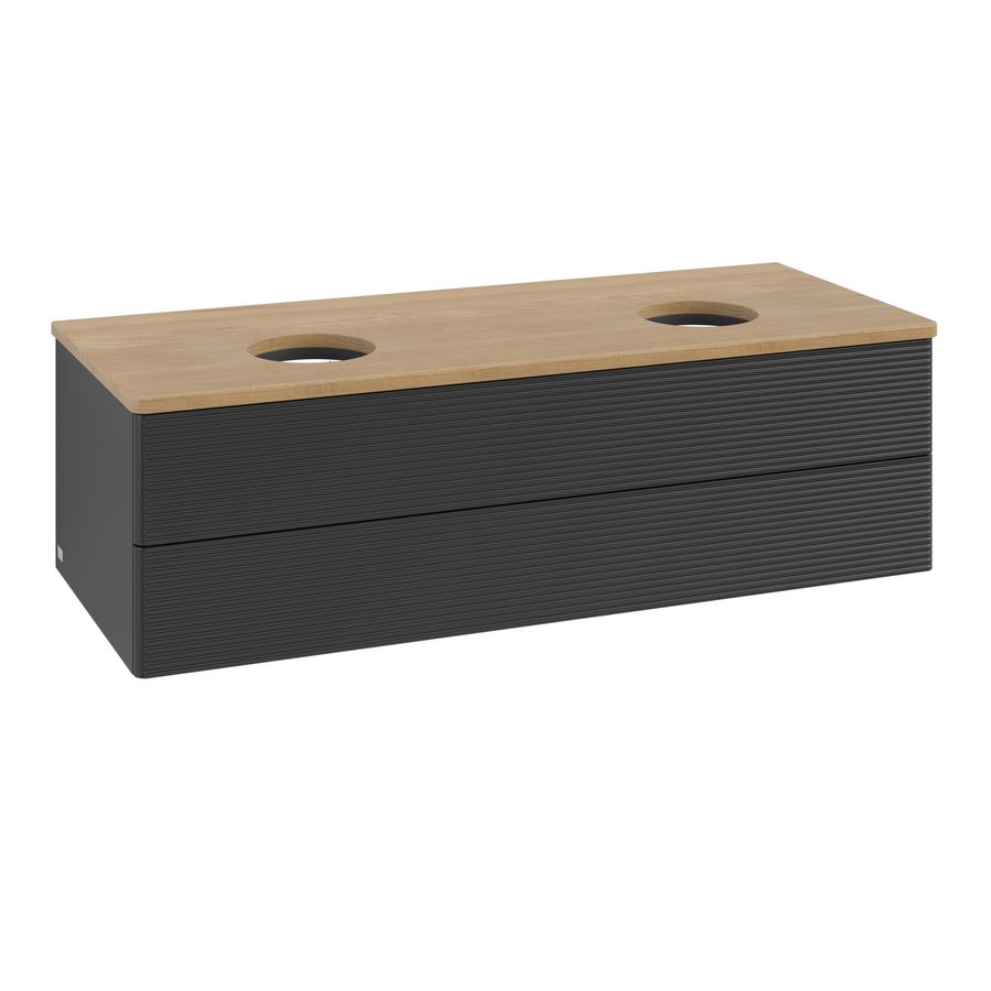 Wastafelonderkast Antao 1200x360x500mm Black Matt Lacquer K24111PD
