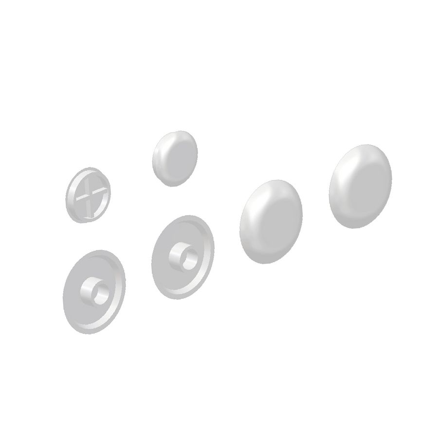 Set van 4 witte zitting buffers + 2 witte deksel buffers