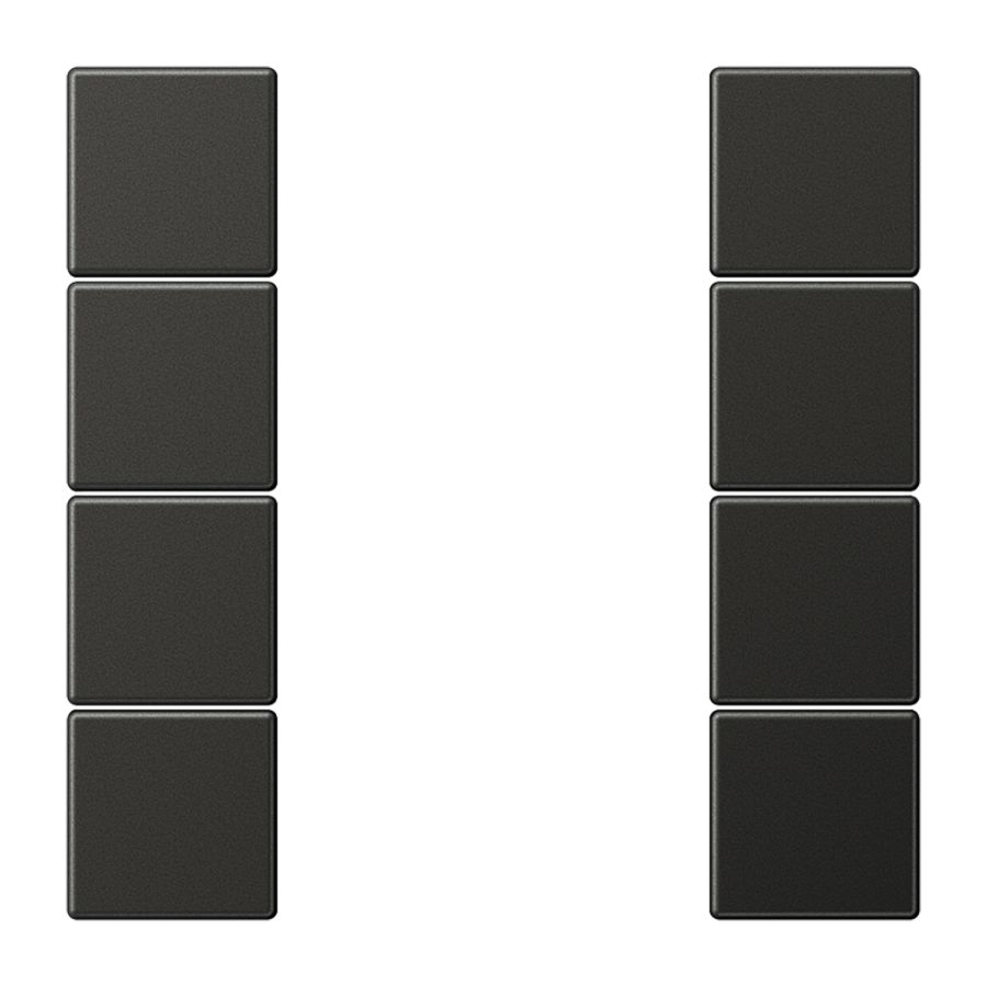 Tastafdekking compleet 4-voudig LS antraciet KNX