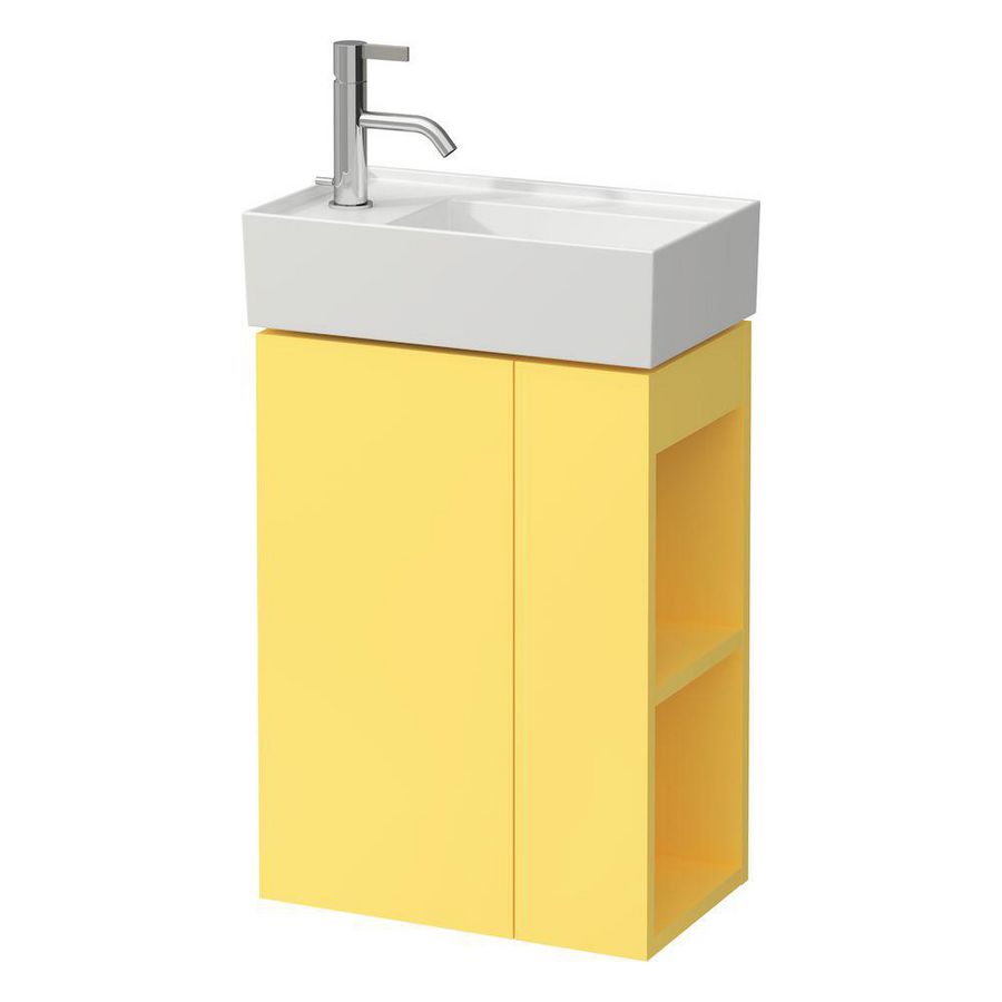 Font. Onderkast440x270 1Deur 1Glas plank H815335 Mus.Yellow