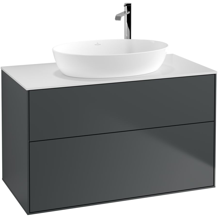 Wastafelonderkast Finion 1000x603x501mm Mid.Blue Matt Lacquer F88100HG