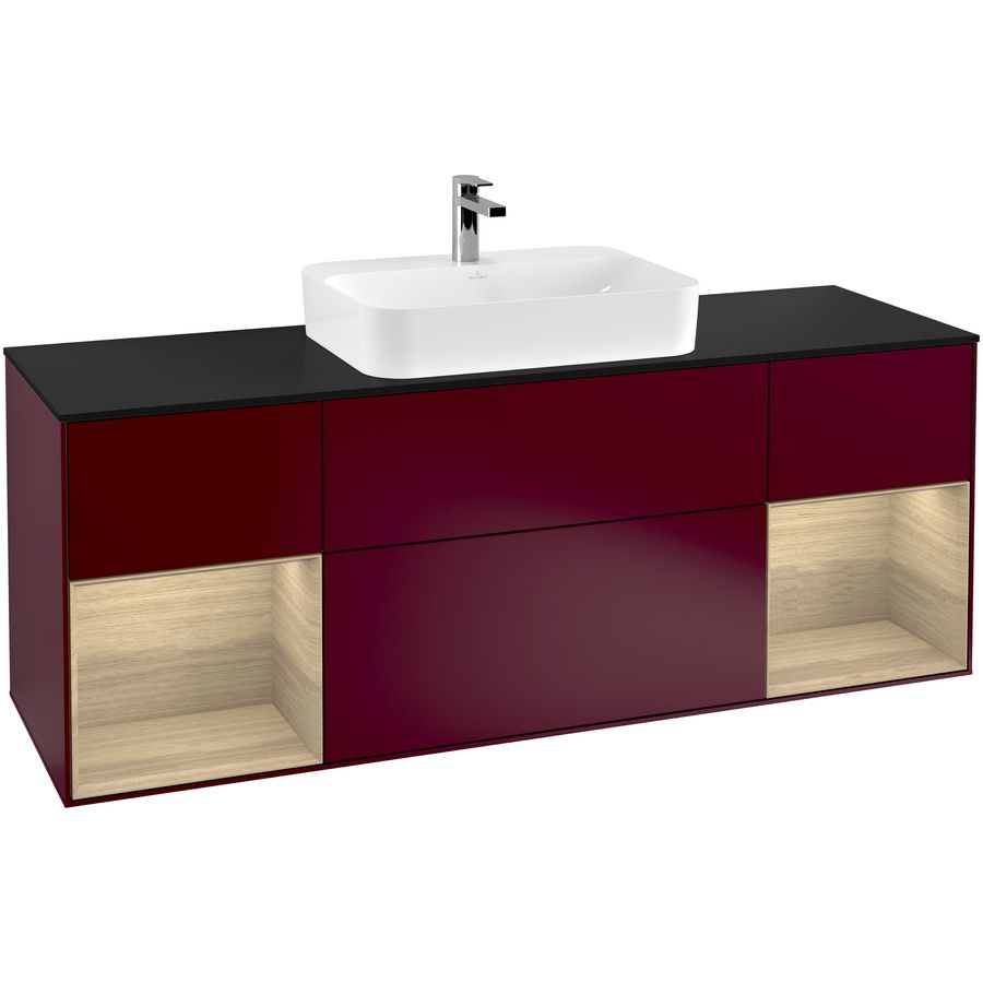 Wastafelonderkast Finion 1600x603x501mm Peony Matt Lacquer G452PCHB