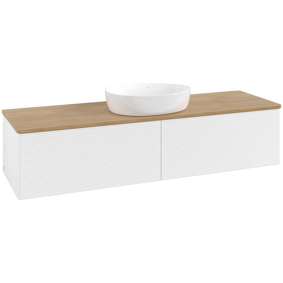 Wastafelonderkast Antao 1600x360x500mm White Matt Lacquer K36111MT