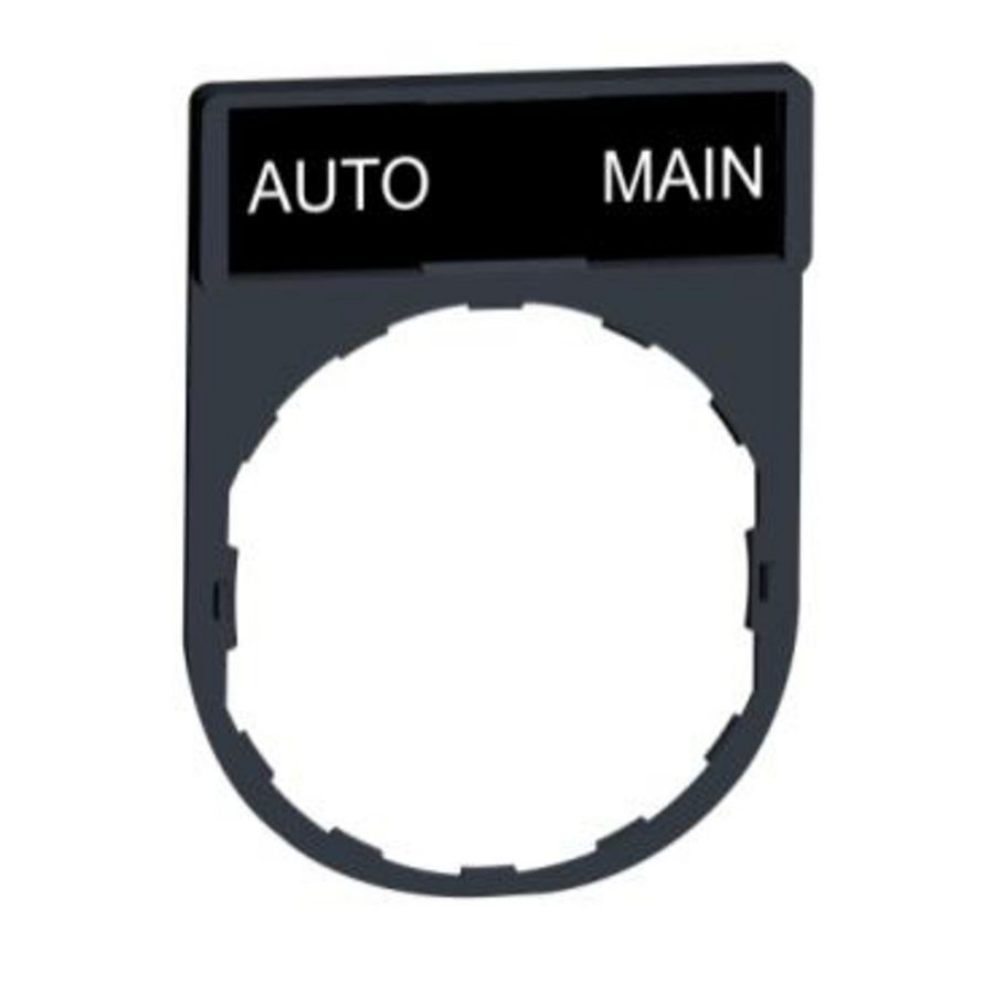 Schild 30x40mm + etiket 8x27mm 22mmAUTO-MAIN" VVE=10