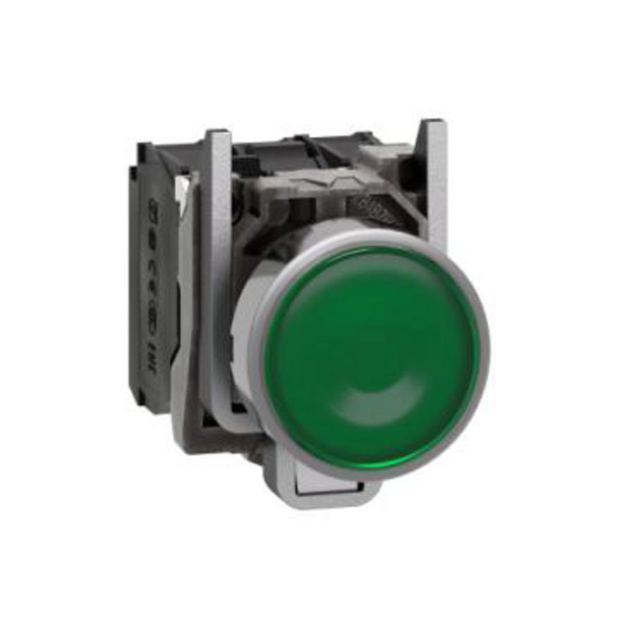 Drukknop Verlicht Verzonken terugv 22mm 24V 1NO + 1NC Gro