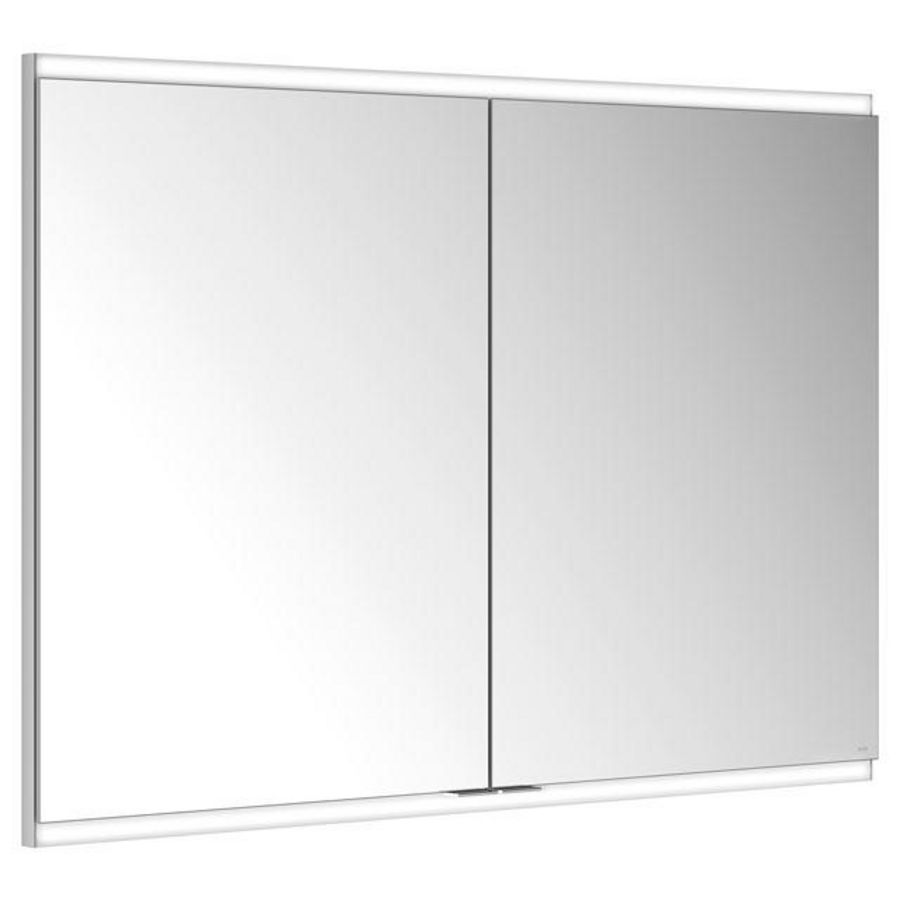 Spiegelkast inbouw verlicht 1050x700x120mm zil. 800210000000000