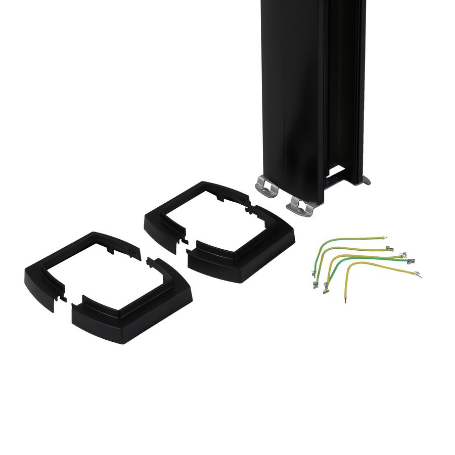 Energiezuil 2 compartiment 80mm 3,90M zwart