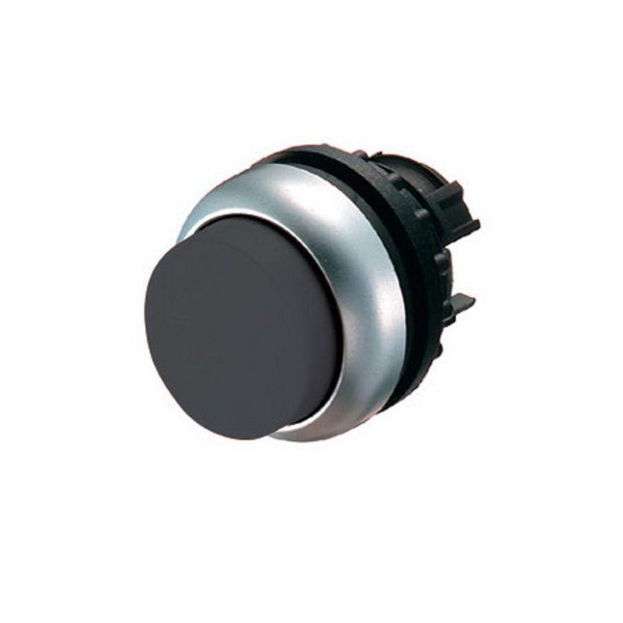 Drukknop hoog zwart terugverend M22-DH-S VVE=5