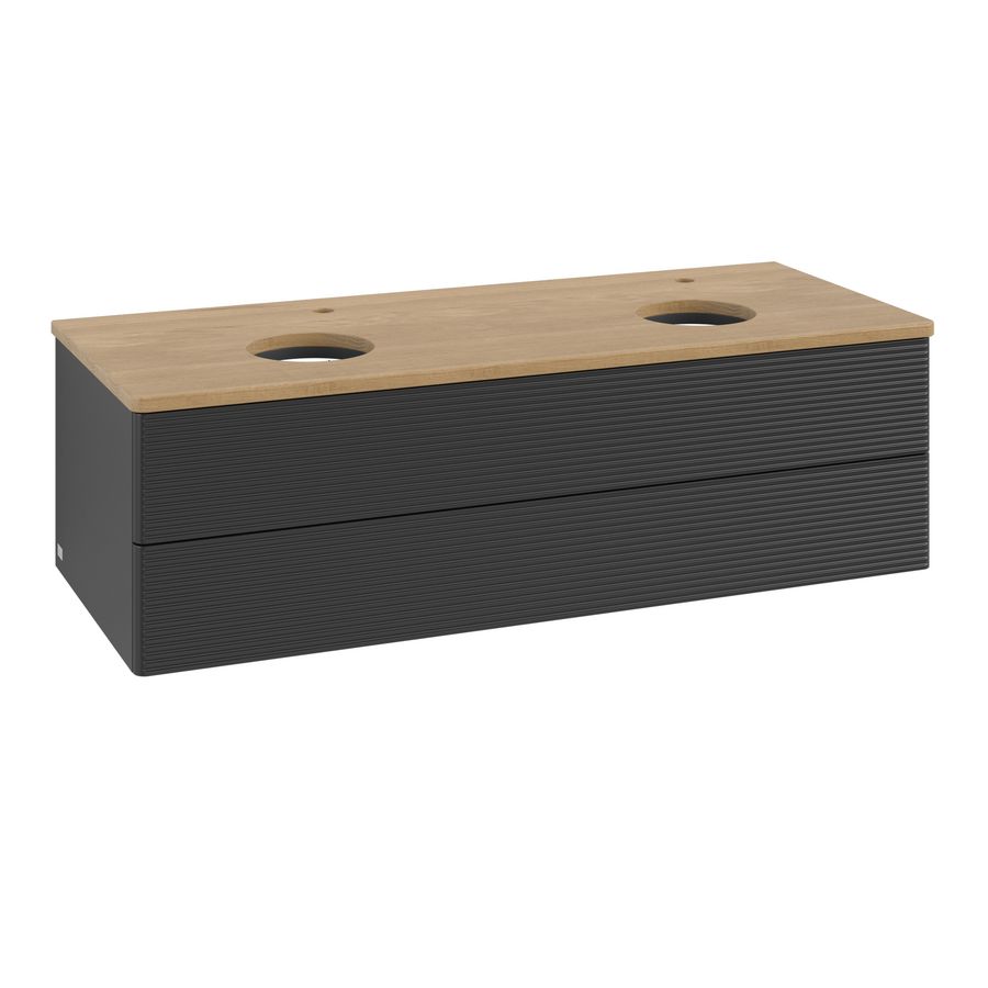 Wastafelonderkast Antao 1200x360x500mm Black Matt Lacquer K24151PD