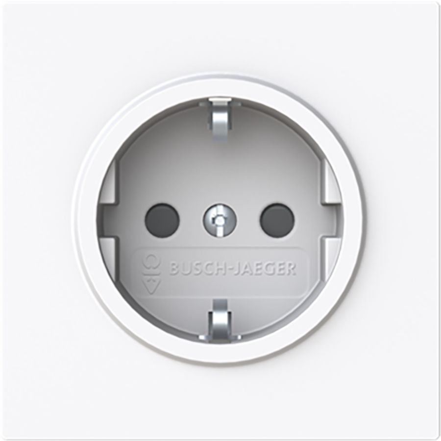 Wandcontactdoos randaarde clips inb art-wit Safety+ (23 EUCB-44G)