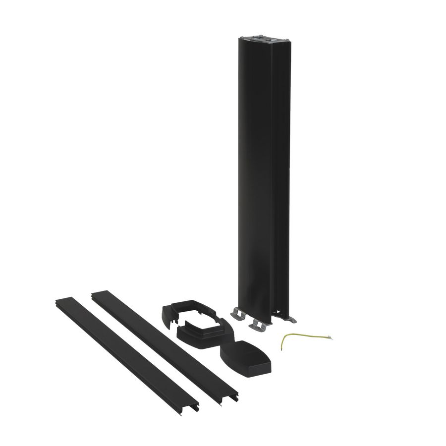 Energiezuil 2 compartiment 45mm 0,68M zwart