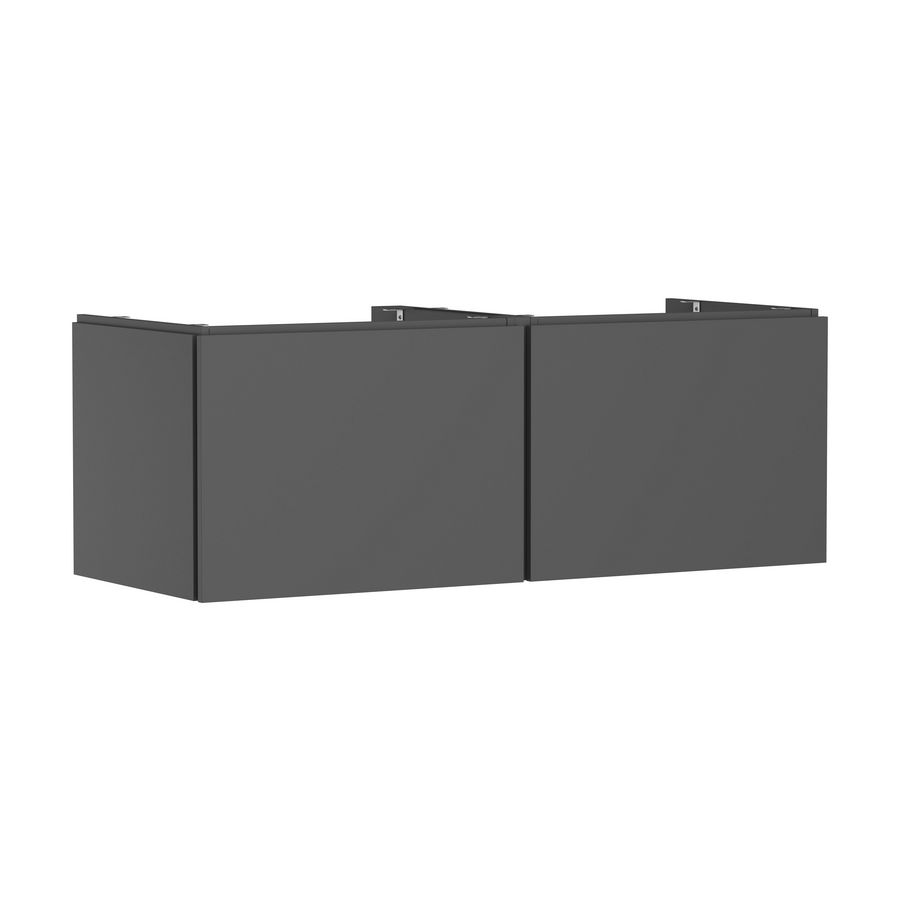 Badmeubel Xilesa E 1375/550 2 lade waskom/opzetwastafel Slate Matt Grey