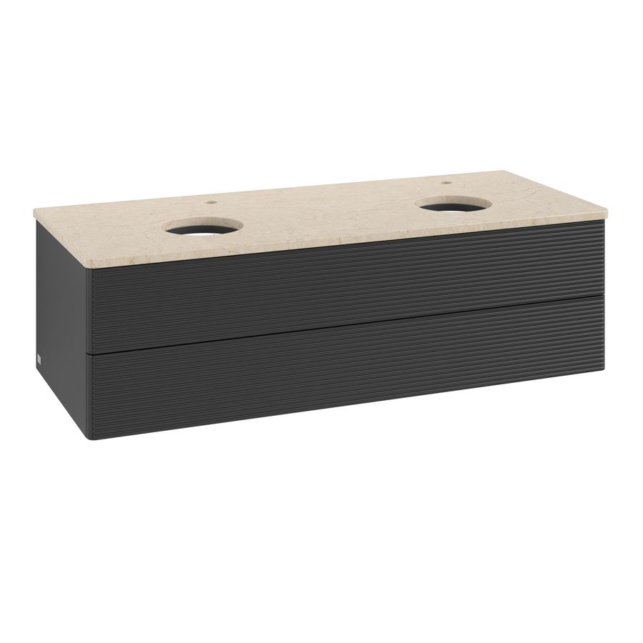 Wastafelonderkast Antao 1200x360x500mm Black Matt Lacquer K24153PD
