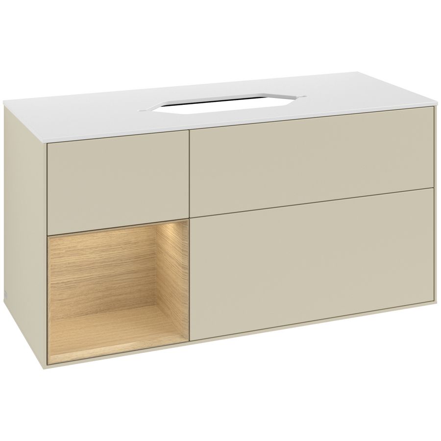 Wastafelonderkast Finion 1200x603x501mm S.Grey Matt Lacquer F701PCHJ