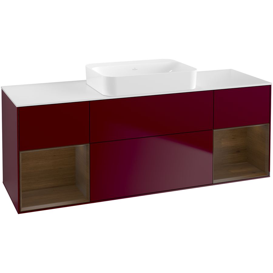 Wastafelonderkast Finion 1600x603x501mm Peony Matt Lacquer G741GNHB