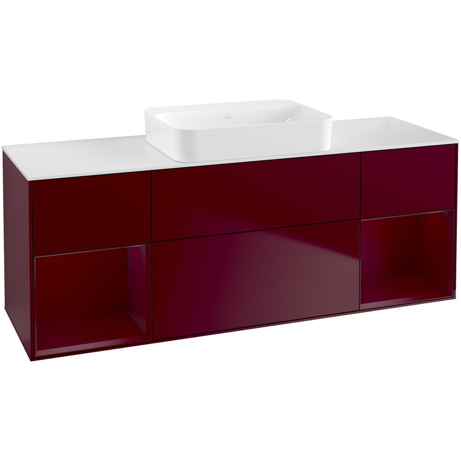 Wastafelonderkast Finion 1600x603x501mm Peony Matt Lacquer G741HBHB