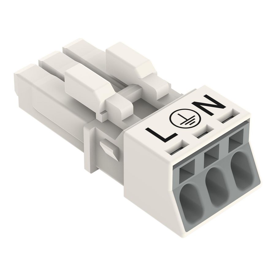 Female 3-polig Cod. A wit 890-223 VVE=50