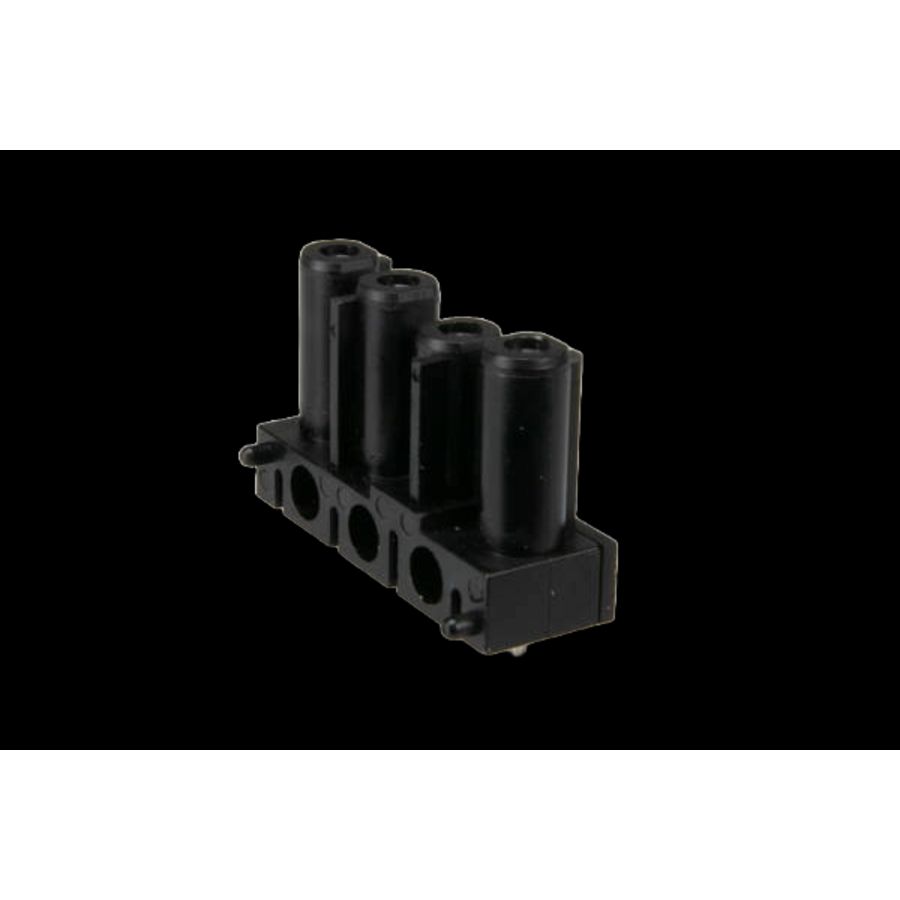 Steker 4-polig female zwart (AC166 GBULV/ 4 zw) VVE=150