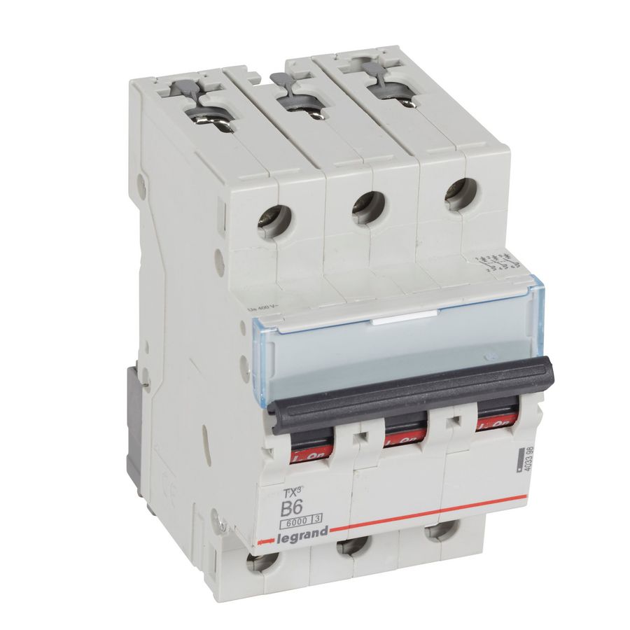 Installatieautomaat MCB TX3 3-polig B-karakteristiek 6A 6000A