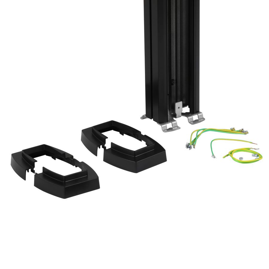 Energiezuil 1 compartiment 80mm 2,70M zwart
