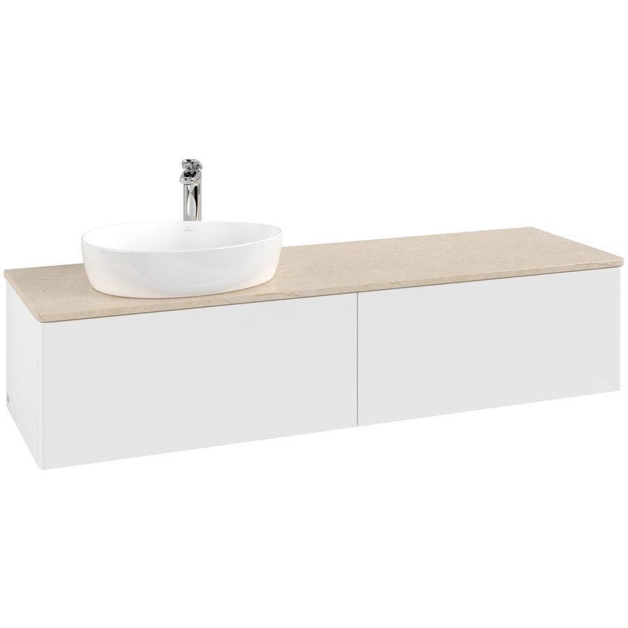 Wastafelonderkast Antao 1600x360x500mm White Matt Lacquer K37053MT