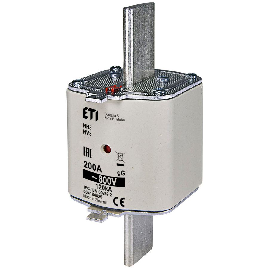 Zekering NH3 gG 200A/800V VVE=3