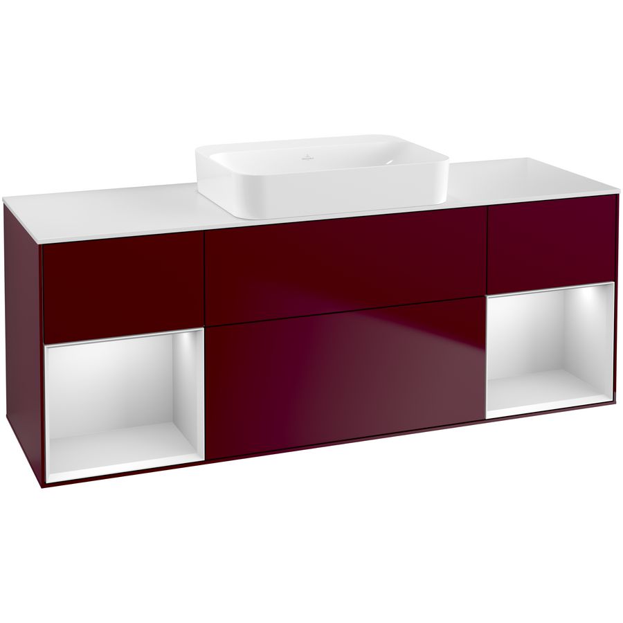 Wastafelonderkast Finion 1600x603x501mm Peony Matt Lacquer G741MTHB