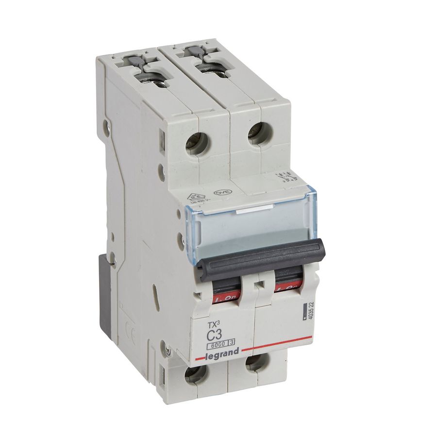 Installatieautomaat MCB TX3 2-polig C-karakteristiek 3A 6000A