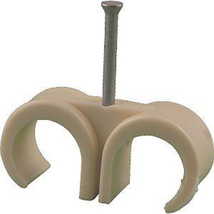 Doos a 100st. Spijkerclip duo 16/19mm creme