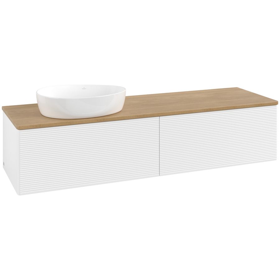 Wastafelonderkast Antao 1600x360x500mm White Matt Lacquer K37111MT