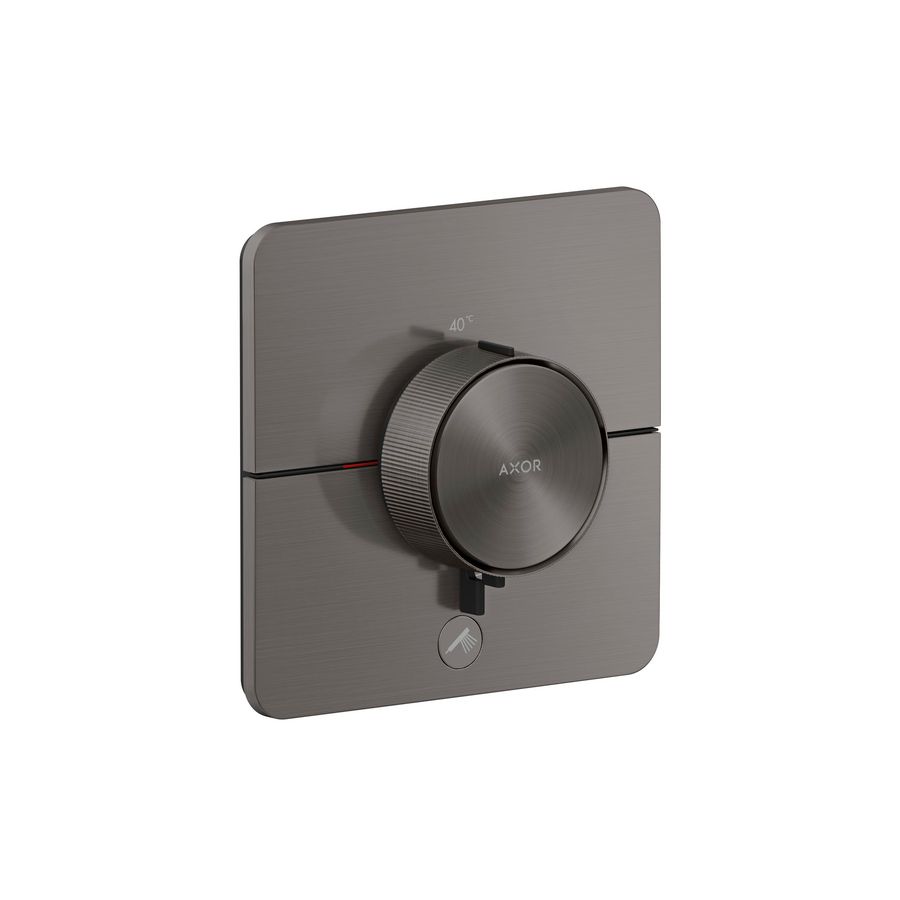 Thermafbouwdeel Highflow 1F square Brushed Black Chrome ShowerSelect ID 36778340