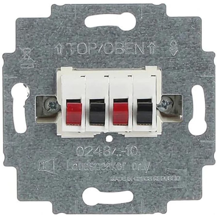 Inbouw stereoluidsprekercontactdoos 2x steek alpinwit (0248/04-101)