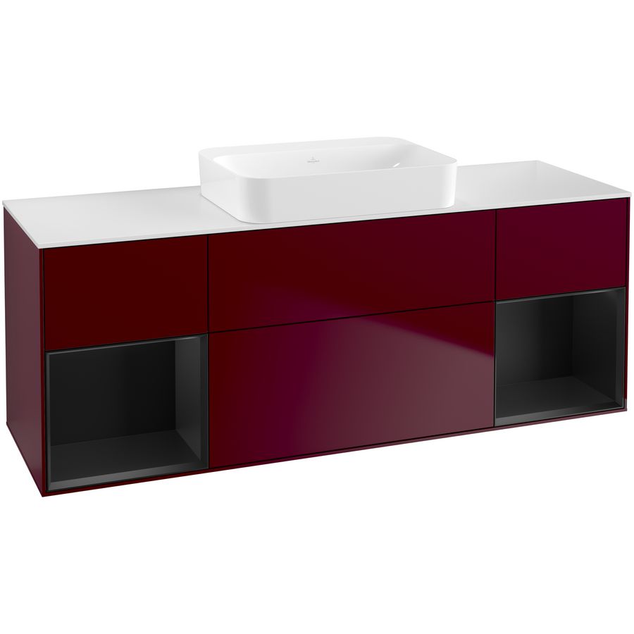Wastafelonderkast Finion 1600x603x501mm Peony Matt Lacquer G741PDHB