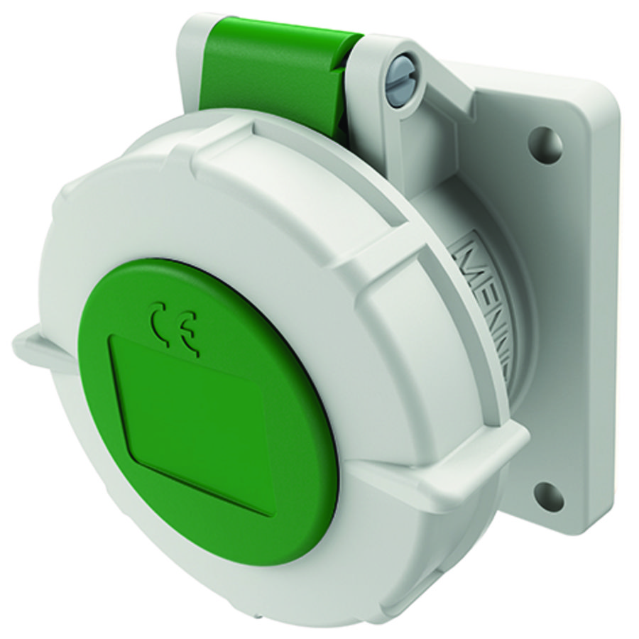 Inbouwwandcontactdoos 16A 4-polig  10H 50V 100Hz IP67 TWIN