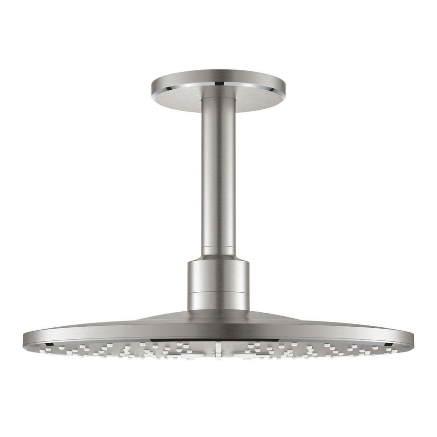 Rainshower smartactive 310 hoofddouche-set rond plafondmontage duo supersteel (rvs look) excl. inbouwbox