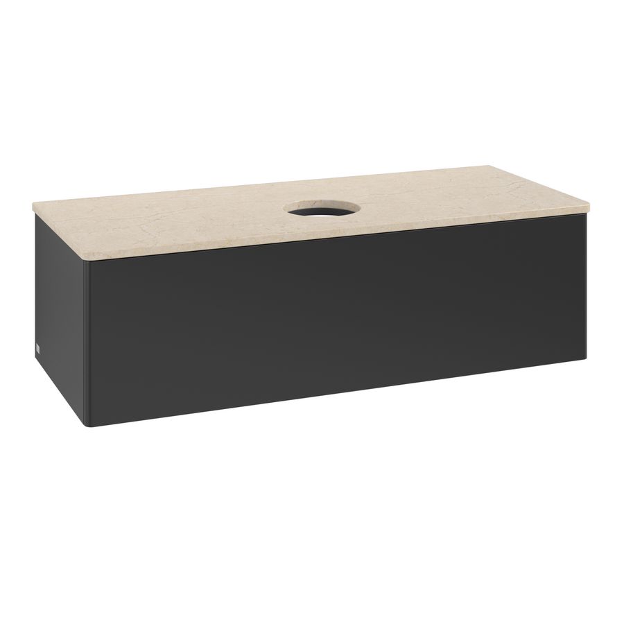 Wastafelonderkast Antao 1200x360x500mm Black Matt Lacquer K32013PD