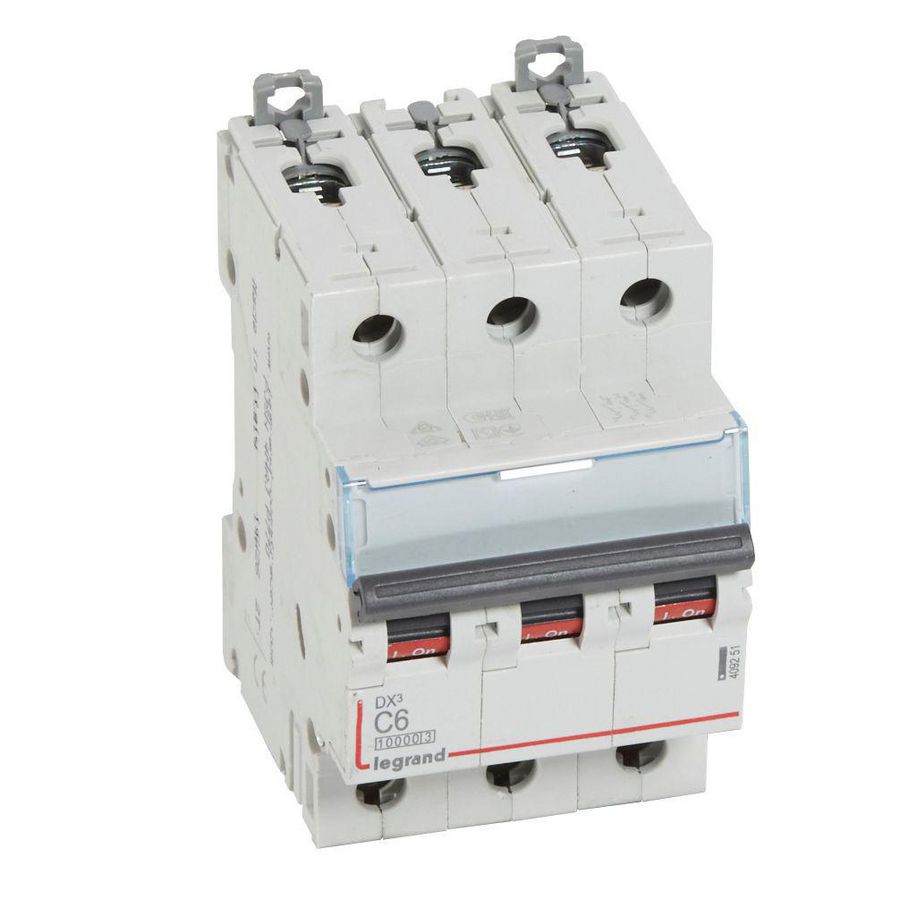 Installatieautomaat MCB DX³ 3-polig C-karakteristiek 6A 10000A