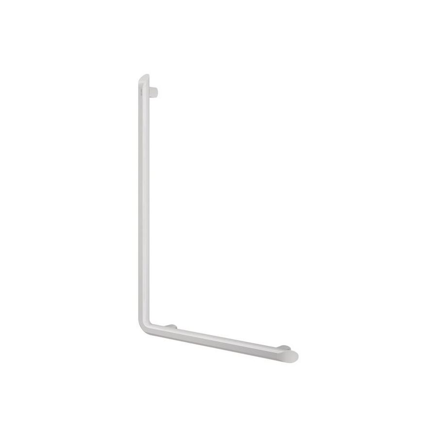 Douchestang L-vormig Ø35 H.750 aluminium wit